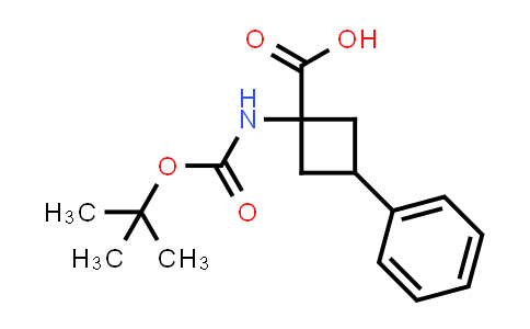 CAS No. 1993314-86-5, 1-((tert-Butoxycarbonyl)amino)-3-phenylcyclobutane-1-carboxylic acid