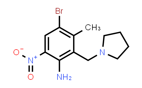 CAS No. 199452-37-4, 4-Bromo-3-methyl-6-nitro-2-(pyrrolidin-1-ylmethyl)aniline