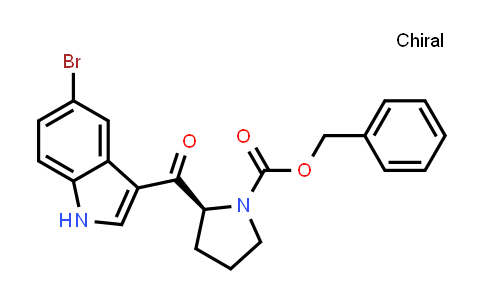 CAS No. 199659-03-5, (S)-benzyl 2-(5-bromo-1H-indole-3-carbonyl)pyrrolidine-1-carboxylate