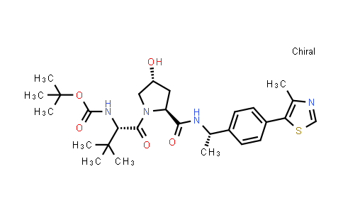 MC537396 | 1997302-16-5 | tert-Butyl ((S)-1-((2S,4R)-4-hydroxy-2-(((S)-1-(4-(4-methylthiazol-5-yl)phenyl)ethyl)carbamoyl)pyrrolidin-1-yl)-3,3-dimethyl-1-oxobutan-2-yl)carbamate