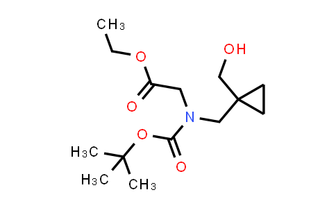 CAS No. 1998216-45-7, Ethyl 2-((tert-butoxycarbonyl)((1-(hydroxymethyl)cyclopropyl)methyl)amino)acetate