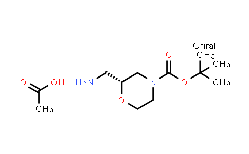 CAS No. 1998701-09-9, tert-Butyl (2R)-2-(aminomethyl)morpholine-4-carboxylate acetate
