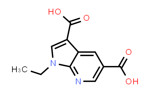CAS No. 199932-99-5, 1H-Pyrrolo[2,3-b]pyridine-3,5-dicarboxylic acid, 1-ethyl-