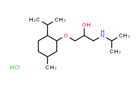 CAS No. 20041-47-8, 1-((2-Isopropyl-5-methylcyclohexyl)oxy)-3-(isopropylamino)propan-2-ol hydrochloride