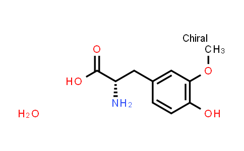 CAS No. 200630-46-2, (S)-2-Amino-3-(4-hydroxy-3-methoxyphenyl)propanoic acid hydrate
