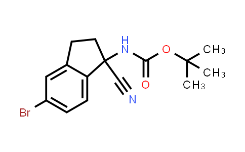 CAS No. 2007219-82-9, tert-Butyl (5-bromo-1-cyano-2,3-dihydro-1H-inden-1-yl)carbamate