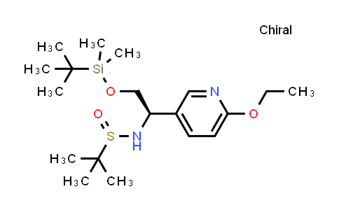 CAS No. 2007907-08-4, 2-Propanesulfinamide, N-[(1R)-2-[[(1,1-dimethylethyl)dimethylsilyl]oxy]-1-(6-ethoxy-3-pyridinyl)ethyl]-2-methyl-