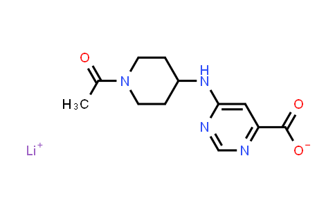 CAS No. 2007909-54-6, 6-[(1-Acetylpiperidin-4-yl)amino]pyrimidine-4-carboxylic acid lithium salt