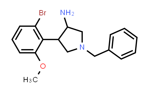 CAS No. 2007909-78-4, 3-Pyrrolidinamine, 4-(2-bromo-6-methoxyphenyl)-1-(phenylmethyl)-