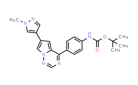 CAS No. 2007909-81-9, tert-butyl (4-(6-(1-methyl-1H-pyrazol-4-yl)pyrrolo[2,1-f][1,2,4]triazin-4-yl)phenyl)carbamate