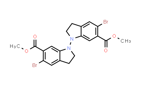 CAS No. 2007910-50-9, 6,6'-Dimethyl 5,5'-dibromo-2H,2'H,3H,3'H-[1,1'-biindole]-6,6'-dicarboxylate