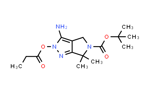 CAS No. 2007916-02-9, Pyrrolo[3,4-c]pyrazole-5(4H)-carboxylic acid, 3-amino-2,6-dihydro-6,6-dimethyl-2-(1-oxopropoxy)-, 1,1-dimethylethyl ester