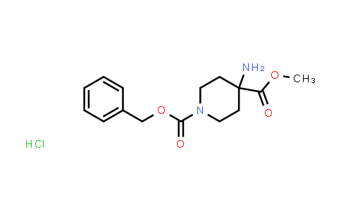 CAS No. 2007916-59-6, 1,4-Piperidinedicarboxylic acid, 4-amino-, 4-methyl 1-(phenylmethyl) ester, hydrochloride (1:1)