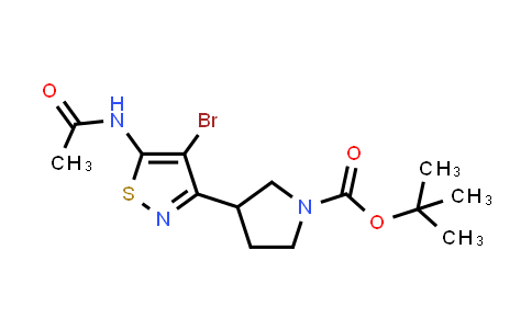 CAS No. 2007917-59-9, Tert-Butyl 3-(5-Acetamido-4-Bromoisothiazol-3-Yl)Pyrrolidine-1-Carboxylate