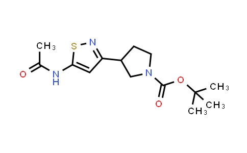 CAS No. 2007920-23-0, tert-butyl 3-(5-acetamidoisothiazol-3-yl)pyrrolidine-1-carboxylate