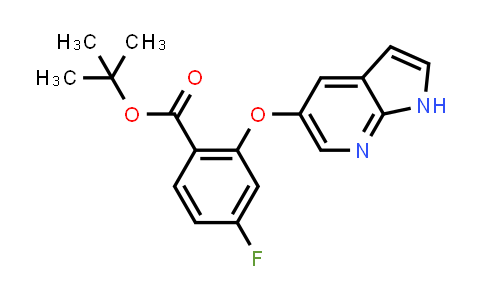 CAS No. 2007920-25-2, tert-Butyl 4-fluoro-2-{1H-pyrrolo[2,3-b]pyridin-5-yloxy}benzoate