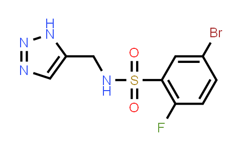 CAS No. 2007920-96-7, N-((1H-1,2,3-triazol-5-yl)methyl)-5-bromo-2-fluorobenzenesulfonamide