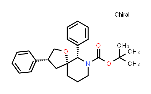 CAS No. 200954-84-3, 1-Oxa-7-azaspiro[4.5]decane-7-carboxylic acid, 3,6-diphenyl-, 1,1-dimethylethyl ester, (3R,5R,6S)-