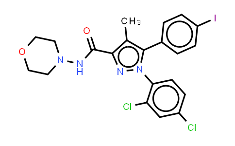 CAS No. 202463-68-1, 1-(2,4-二氯苯)-5-(4-碘苯基)-4-甲基-N-4-吗啉基-1H-吡唑-3-甲酰胺