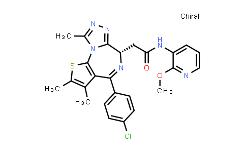 CAS No. 202591-02-4, (S)-2-(4-(4-Chlorophenyl)-2,3,9-trimethyl-6H-thieno[3,2-f][1,2,4]triazolo[4,3-a][1,4]diazepin-6-yl)-N-(2-methoxypyridin-3-yl)acetamide
