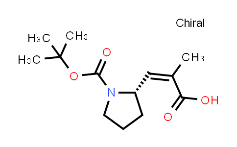 CAS No. 202916-54-9, (S,Z)-3-(1-(tert-Butoxycarbonyl)pyrrolidin-2-yl)-2-methylacrylic acid