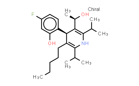 CAS No. 202917-15-5, 3-Pyridinemethanol, 4-(4-fluoro-2-hydroxyphenyl)-a-methyl-2,6-bis(1-methylethyl)-5-pentyl-, (aR,4R)-rel- (9CI)