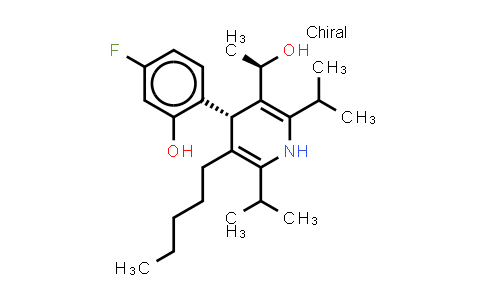 CAS No. 202917-16-6, 3-Pyridinemethanol, 4-(4-fluoro-2-hydroxyphenyl)-a-methyl-2,6-bis(1-methylethyl)-5-pentyl-, (aR,4S)-rel- (9CI)