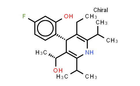 CAS No. 202917-21-3, 3-Pyridinemethanol, 5-ethyl-4-(4-fluoro-2-hydroxyphenyl)-a-methyl-2,6-bis(1-methylethyl)-, (aR,4R)-rel- (9CI)