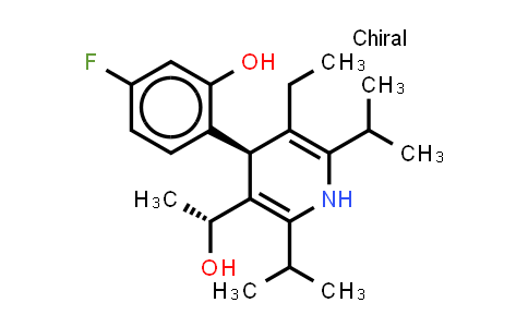 CAS No. 202917-22-4, 3-Pyridinemethanol, 5-ethyl-4-(4-fluoro-2-hydroxyphenyl)-a-methyl-2,6-bis(1-methylethyl)-, (aR,4S)-rel- (9CI)