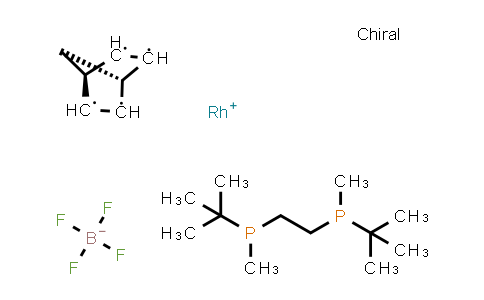 CAS No. 203000-59-3, (S,S)-1,2-Bis[(tert-butyl)methylphosphino]ethane[eta-(2,5-norbornadiene)]rhodium(I) tetrafluoroborate
