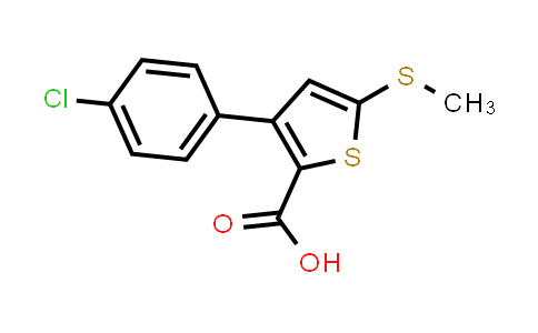 CAS No. 203189-46-2, 3-(4-Chlorophenyl)-5-(methylsulfanyl)-2-thiophenecarboxylic acid