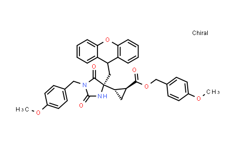 CAS No. 203209-15-8, 4-Methoxybenzyl (1S,2S)-2-((R)-4-((9H-xanthen-9-yl)methyl)-1-(4-methoxybenzyl)-2,5-dioxoimidazolidin-4-yl)cyclopropane-1-carboxylate
