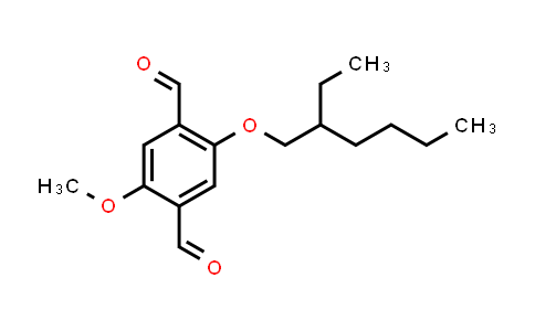 CAS No. 203251-22-3, 2-((2-Ethylhexyl)oxy)-5-methoxyterephthalaldehyde