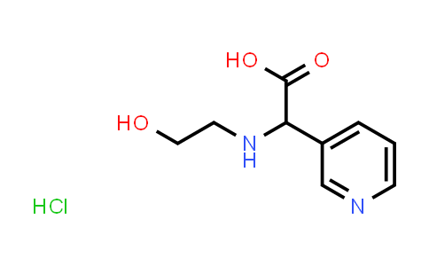 CAS No. 2034153-23-4, 2-((2-Hydroxyethyl)amino)-2-(pyridin-3-yl)acetic acid hydrochloride