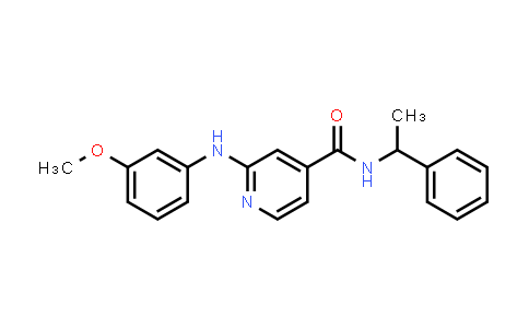 CAS No. 2034154-13-5, 2-[(3-Methoxyphenyl)amino]-N-(1-phenylethyl)pyridine-4-carboxamide