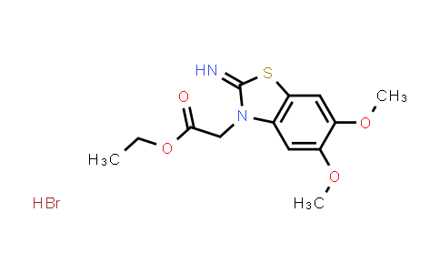 CAS No. 2034154-22-6, Ethyl 2-(2-imino-5,6-dimethoxybenzo[d]thiazol-3(2H)-yl)acetate hydrobromide