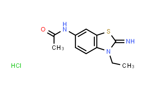 CAS No. 2034154-25-9, N-(3-Ethyl-2-imino-2,3-dihydrobenzo[d]thiazol-6-yl)acetamide hydrochloride