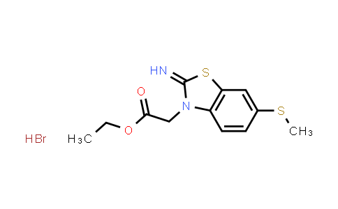 CAS No. 2034154-73-7, Ethyl 2-(2-imino-6-(methylthio)benzo[d]thiazol-3(2H)-yl)acetate hydrobromide
