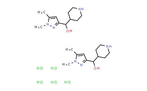CAS No. 2034156-59-5, Bis((1,5-dimethyl-1H-pyrazol-3-yl)(piperidin-4-yl)methanol) pentahydrochloride