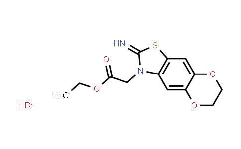 CAS No. 2034156-67-5, Ethyl 2-(2-imino-6,7-dihydro-[1,4]dioxino[2',3':4,5]benzo[1,2-d]thiazol-3(2H)-yl)acetate hydrobromide
