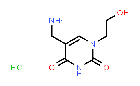 CAS No. 2034157-05-4, 5-(Aminomethyl)-1-(2-hydroxyethyl)pyrimidine-2,4(1H,3H)-dione hydrochloride
