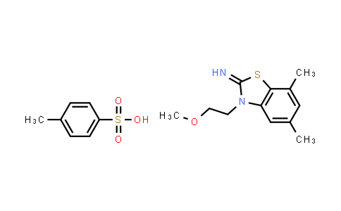 CAS No. 2034157-21-4, 3-(2-Methoxyethyl)-5,7-dimethylbenzo[d]thiazol-2(3H)-imine 4-methylbenzenesulfonate