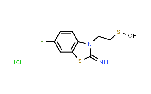 CAS No. 2034157-61-2, 6-Fluoro-3-(2-(methylthio)ethyl)benzo[d]thiazol-2(3H)-imine hydrochloride