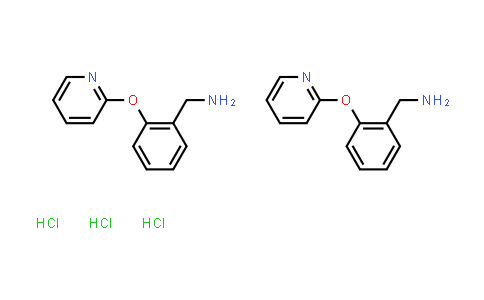 CAS No. 2034207-73-1, Bis(1-[2-(pyridin-2-yloxy)phenyl]methanamine) trihydrochloride