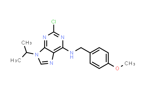 CAS No. 203436-13-9, 2-Chloro-9-isopropyl-N-(4-methoxybenzyl)-9H-purin-6-amine