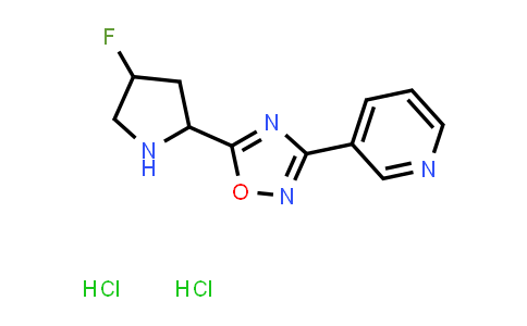 CAS No. 2034395-66-7, 3-[5-(4-Fluoropyrrolidin-2-yl)-1,2,4-oxadiazol-3-yl]pyridine dihydrochloride