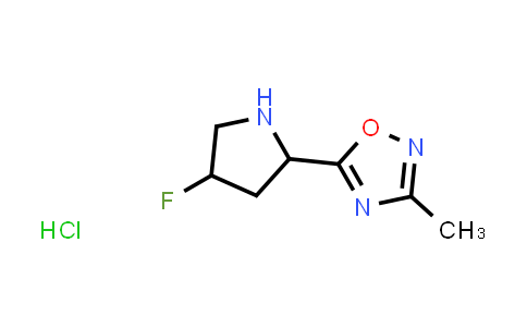 CAS No. 2034573-81-2, 5-(4-Fluoropyrrolidin-2-yl)-3-methyl-1,2,4-oxadiazole hydrochloride