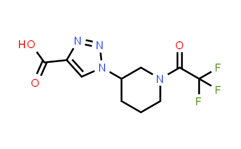 CAS No. 2034576-87-7, 1-[1-(2,2,2-Trifluoroacetyl)piperidin-3-yl]-1H-1,2,3-triazole-4-carboxylic acid