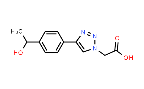 CAS No. 2035032-87-0, 2-(4-(4-(1-hydroxyethyl)phenyl)-1H-1,2,3-triazol-1-yl)acetic acid