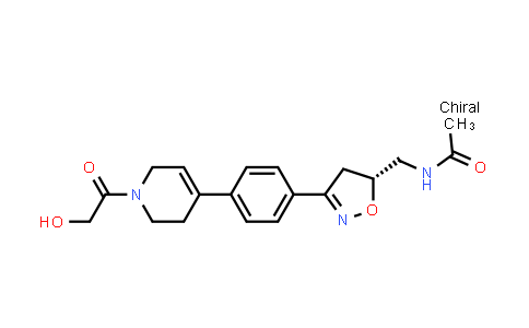 CAS No. 203633-90-3, Acetamide, N-[[4,5-dihydro-3-[4-[1,2,3,6-tetrahydro-1-(hydroxyacetyl)-4-pyridinyl]phenyl]-5-isoxazolyl]methyl]-, (R)-